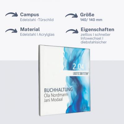 Türschild Campus 140 Edelstahl Schilder